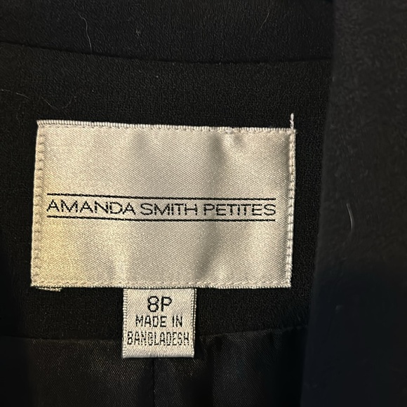 Black wool suit, jacket size 8 petite. - Picture 3 of 3
